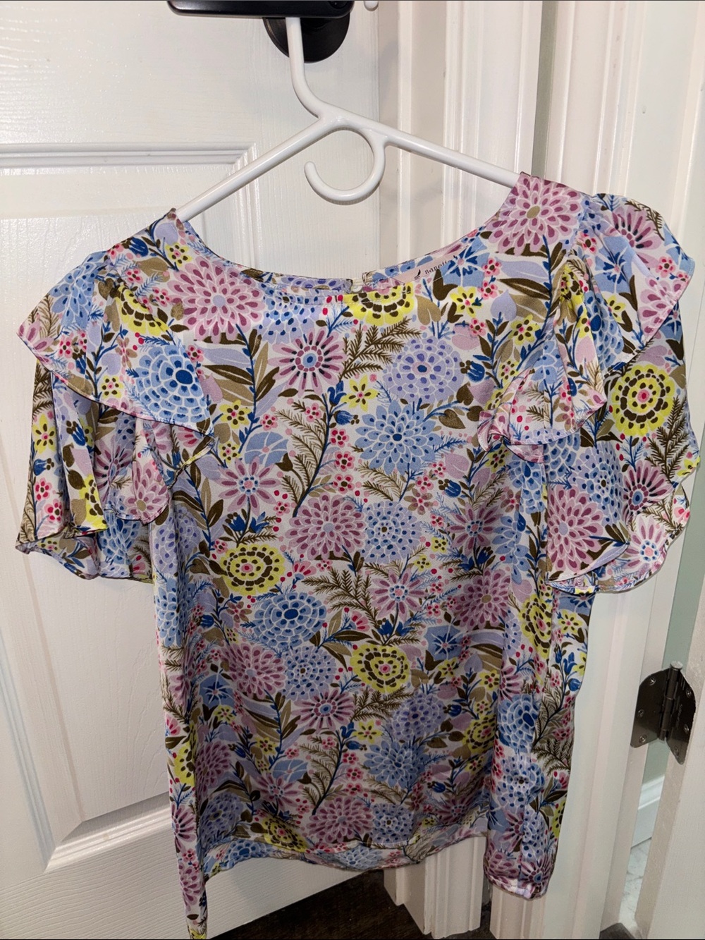 Nanette Lepore Floral Ruffle Sleeve Women's Top - Multi